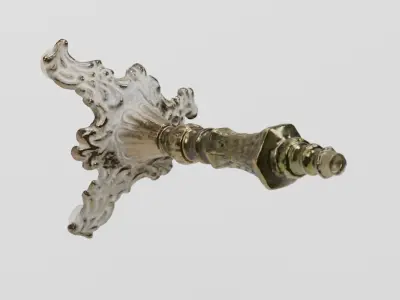 Brass Lamp Victorian Small  photogrammetry scan PBR 4K textures Low-poly 3D model