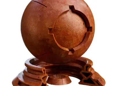 Patina Materials 13-14 - PBR - Seamless - 4k - SBSAR Low-poly 3D model