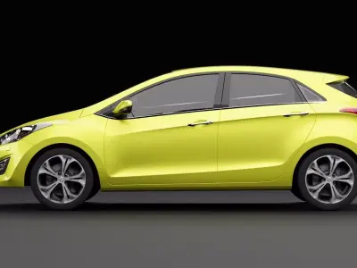 Hyundai i30 Metallic Yellow 3D model