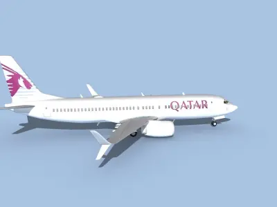 Boeing 737-800 Max Qatar Airways 3D model
