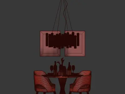 Dinning Set 11 3D model