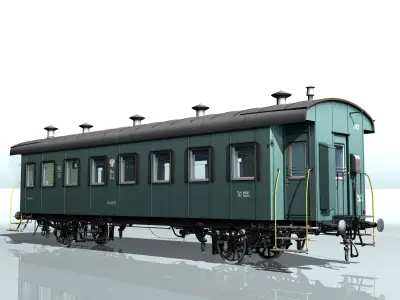 2-axles wagon 3D model
