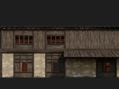 Old Building 4K Textures GameReady 177 Low-poly 3D model