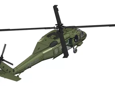 B44 Black Hawk Helicopter SW Design 3D model