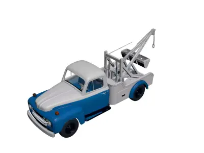 Generic Early Vintage Tow Pickup Truck Classic Recovery Vehcl 01 3D model