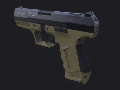 Walther P99 - High poly 3D model