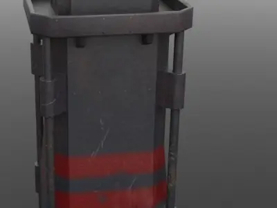 DCA antiaircraft tower or space tower Free low-poly 3D model