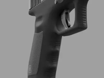 Detail gun Glock19 low poly high poly Low-poly 3D model