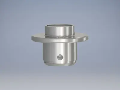 Flange metal plate with holes 3D model