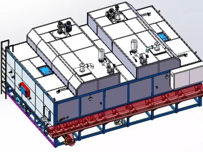 D228 aluminum rod heating furnace 3D model
