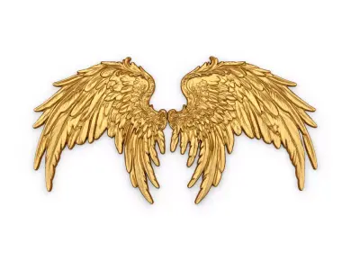 Wings Printable carved decor 10 3D model