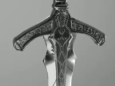 High detailed Sword Game ready  Low-poly 3D model
