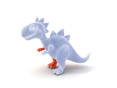 Orange Dinosaur Character Model Pack for Animation and Games Low-poly 3D model