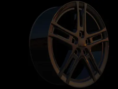Bavaro black car rim 3D model