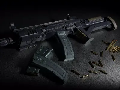 Splinter 49R SMG Low-poly 3D model