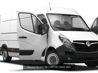 Vauxhall Movano Panel Van HQ Interior 2021 3D Model Collection
