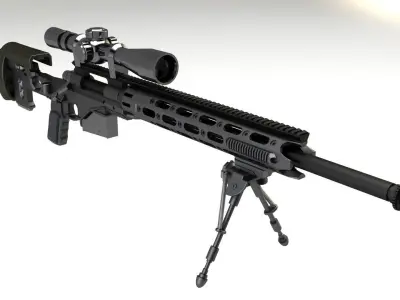 M2010 Enhanced Sniper Rifle rough model 3D model
