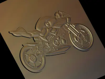 Moto Suitable for embossing Hot Foil Technique 3D model