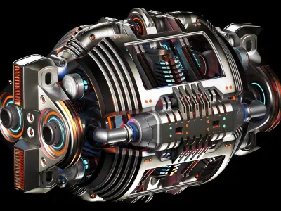 Sci Fi Generator Kitbash Element 3D model