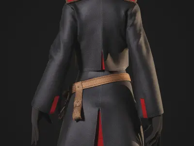 women military uniform Free 3D model