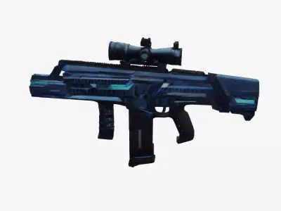 Sci-Fi Energy Rifle - Futuristic Weapon Prop 3D model
