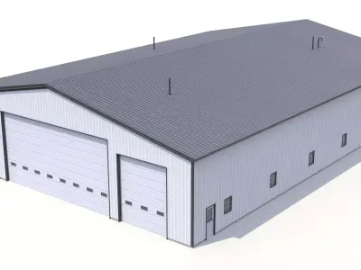Industrial Building 56 Low-poly 3D model