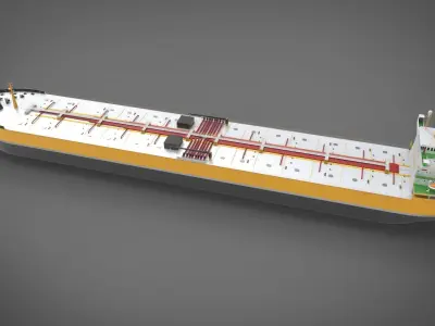 Tanker Ship Low-poly Low-poly 3D model