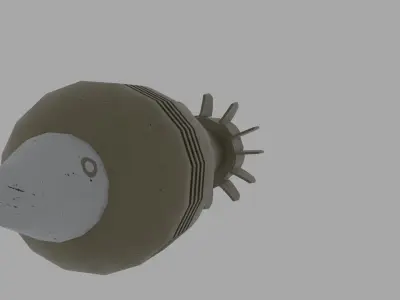 82 mm mortar mine Free low-poly 3D model