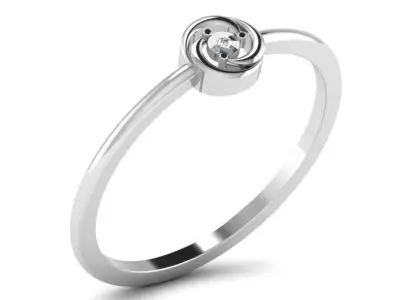 Engagement ring  55 light weight 3dm cad files  part 03 3D print model