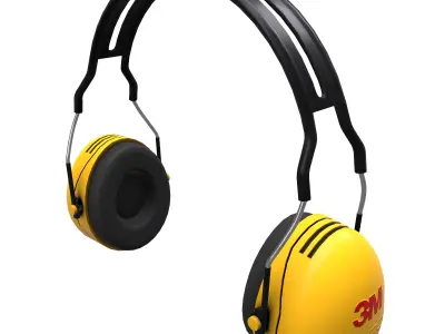 Earmuff Low Poly Low-poly 3D model