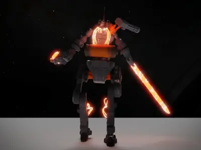 War Robot Low-poly 3D model purchase