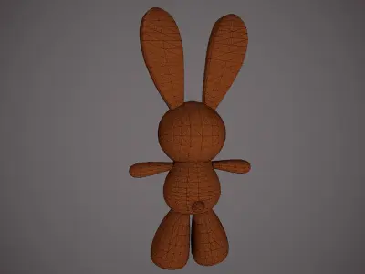 Teddy Rabbit Low-poly 3D model