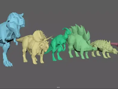 Dinos Base mesh 3D model