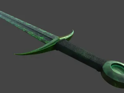 Sword Low-poly 3D model 31