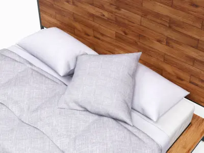 Logan Industrial Bed by West Elm 3D model