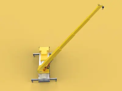 OUTRIGGER TRUCK TELESCOPIC MOBILE CRANE ARM JIB LTM1070 LTM-1070 3D model