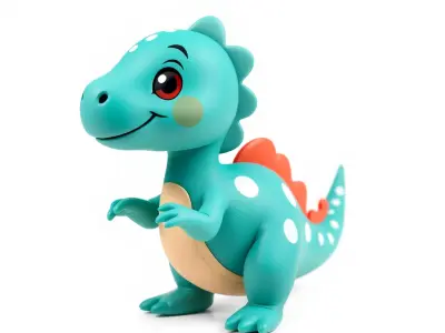 Cartoon Dinosaur Model Pack Low-poly 3D model purchase