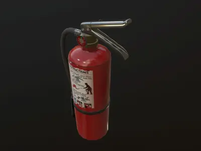 Fire extinguisher Low-poly 3D model 13