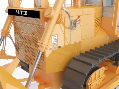 bulldozer Low-poly 3D model