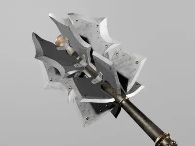 Battle Mace Low-poly 3D model