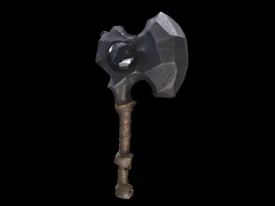 Black Crystal Top Of The Hammer 3D model