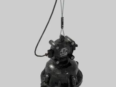 Industrial Lamp OMP-300 Low-poly 3D model