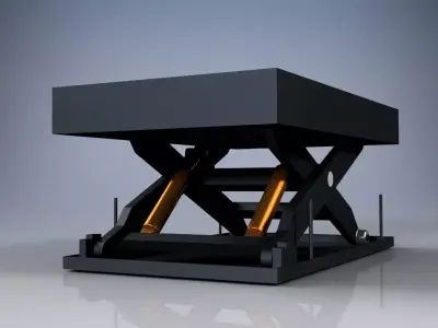 Hydraulic lifting table 3D model