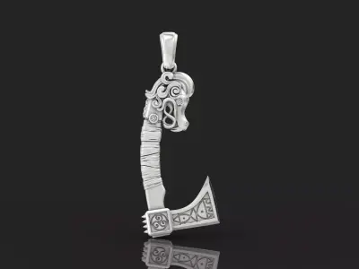 Scandinavian War Axe 2795 3D print model