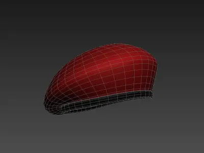Military Beret  Low-poly 3D model
