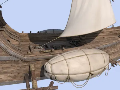 Fantasy Flying Ship 2 3D model