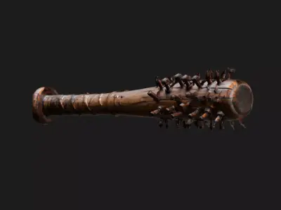 Post-Apocalyptic Spiked Baseball Bat 3D model