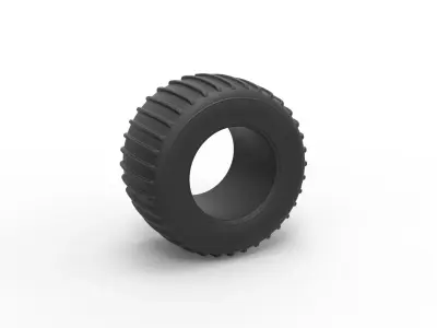 Dune buggy rear tire 13 Scale 1 to 25 3D print model