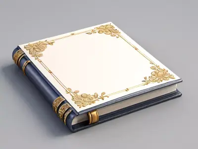 Ornate Antique Book 3D Model Low-poly 3D model