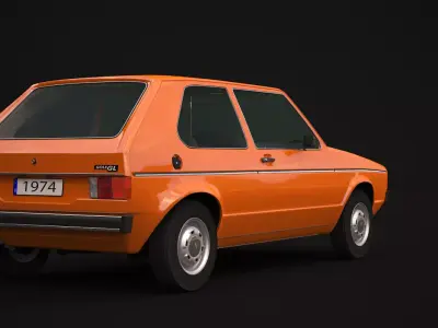 VW Golf MK I 1974 3D model